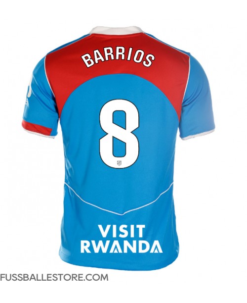 Günstige Atletico Madrid Pablo Barrios #8 3rd trikot Damen 2025-26 Kurzarm Günstige Atletico Madrid Pablo Barrios #8 3rd trikot Damen 2025-26 Kurzarm